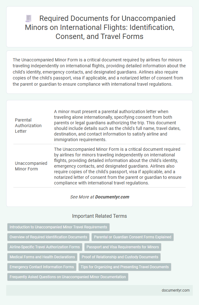 Required Documents for Unaccompanied Minors on International Flights: Identification, Consent, and Travel Forms