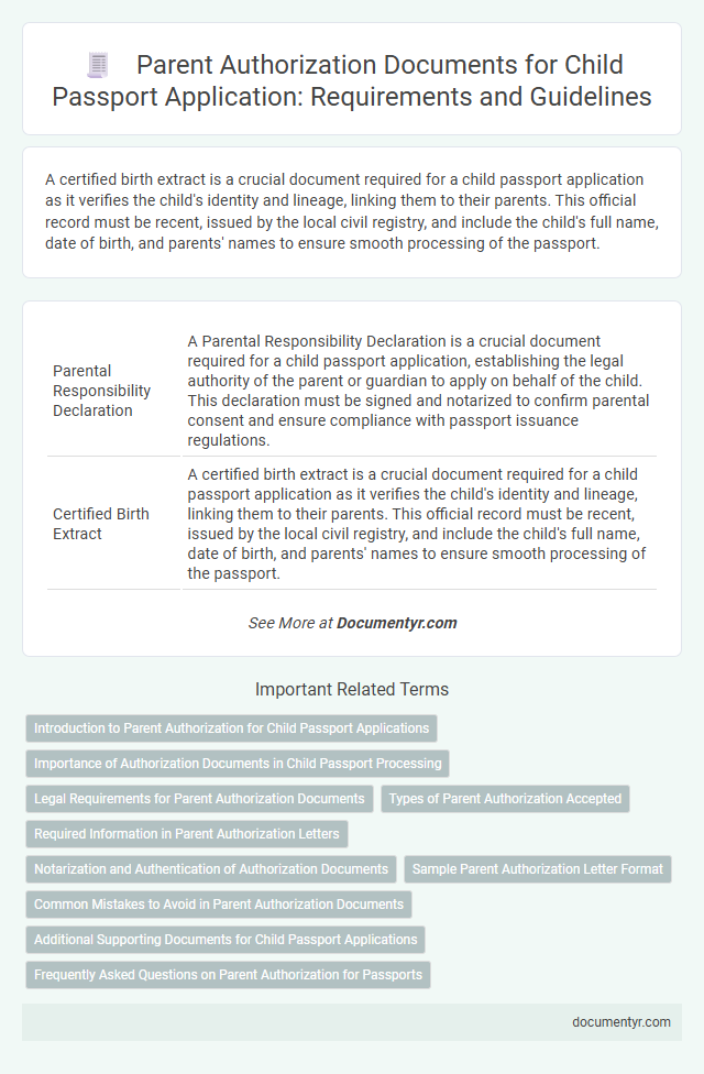 Parent Authorization Documents for Child Passport Application: Requirements and Guidelines
