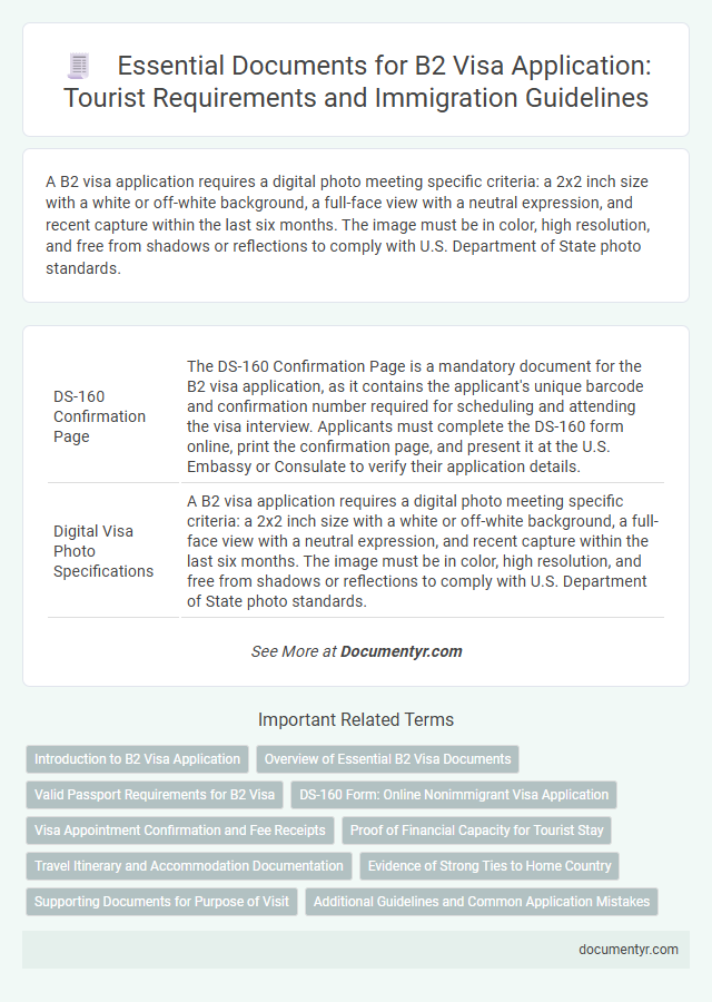 Essential Documents for B2 Visa Application: Tourist Requirements and Immigration Guidelines