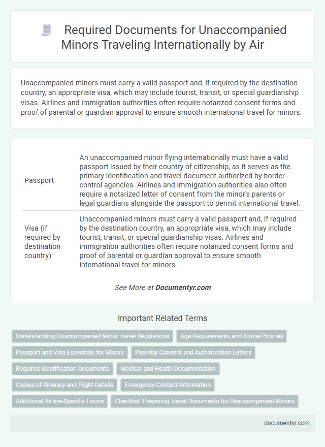 Required Documents for Unaccompanied Minors Traveling Internationally by Air