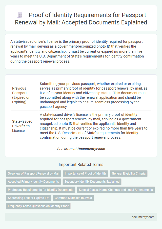 Proof of Identity Requirements for Passport Renewal by Mail: Accepted Documents Explained