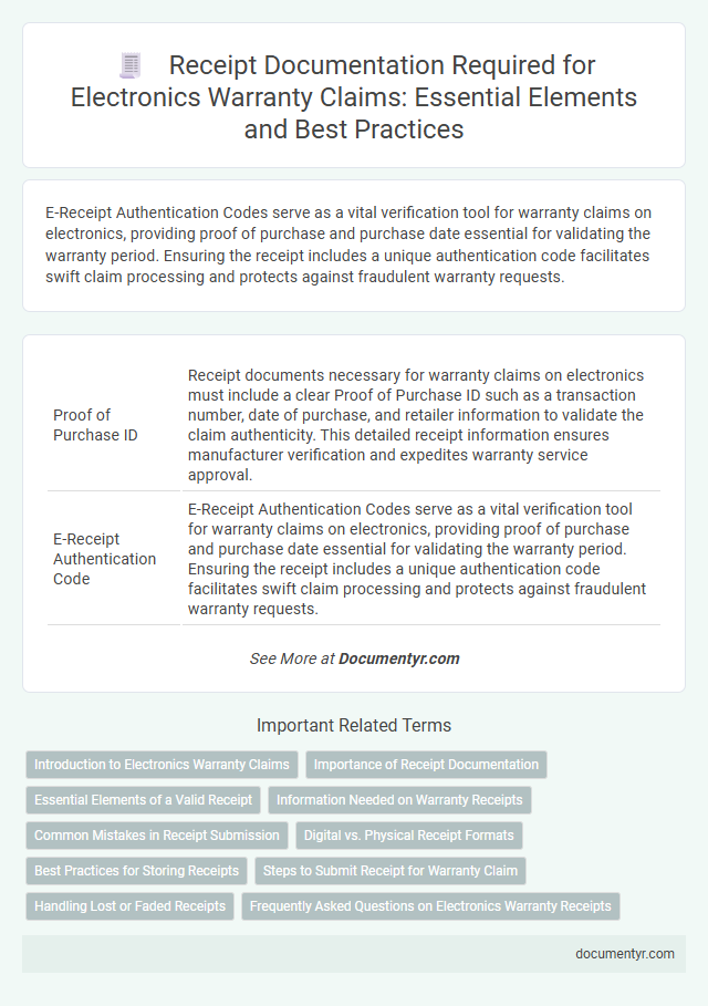 Receipt Documentation Required for Electronics Warranty Claims: Essential Elements and Best Practices