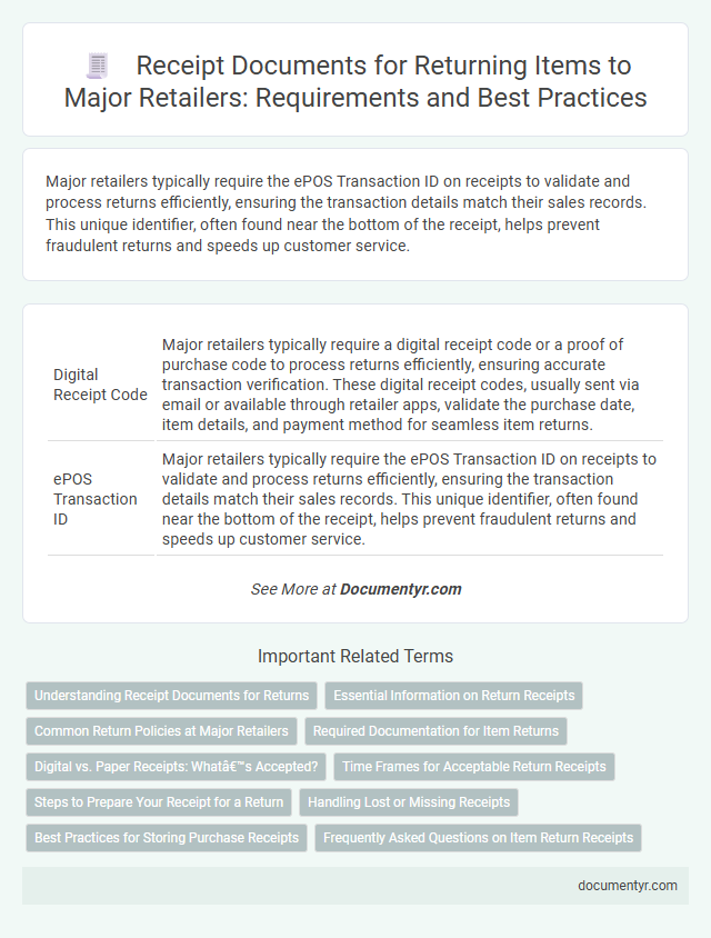 Receipt Documents for Returning Items to Major Retailers: Requirements and Best Practices
