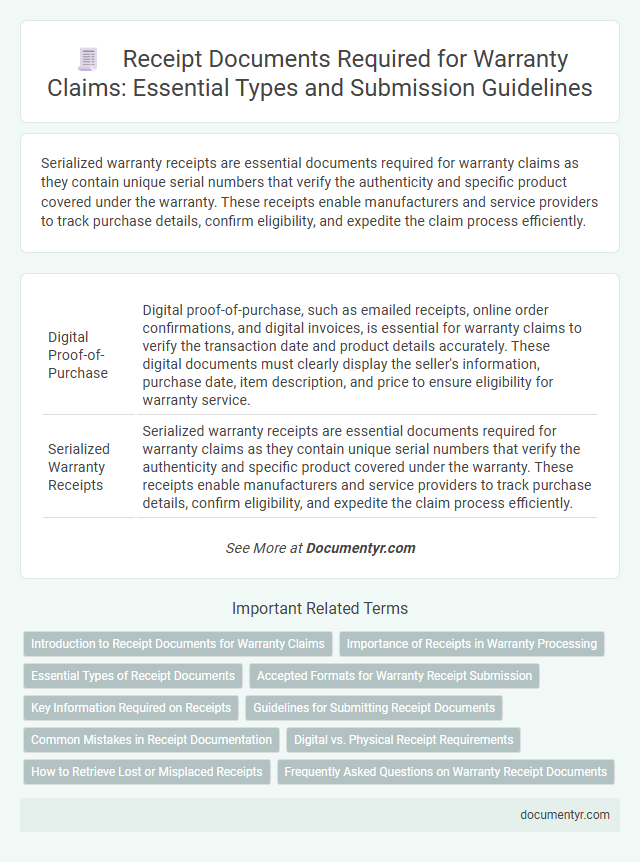Receipt Documents Required for Warranty Claims: Essential Types and Submission Guidelines