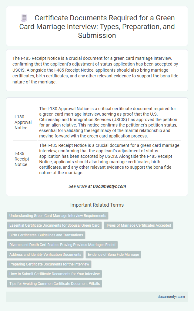 Certificate Documents Required for a Green Card Marriage Interview: Types, Preparation, and Submission
