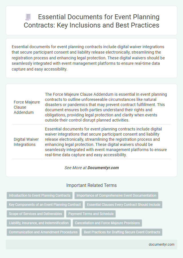 Essential Documents for Event Planning Contracts: Key Inclusions and Best Practices