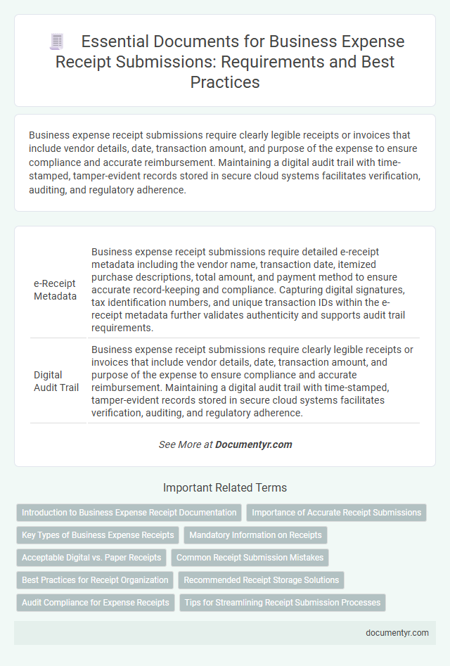 Essential Documents for Business Expense Receipt Submissions: Requirements and Best Practices