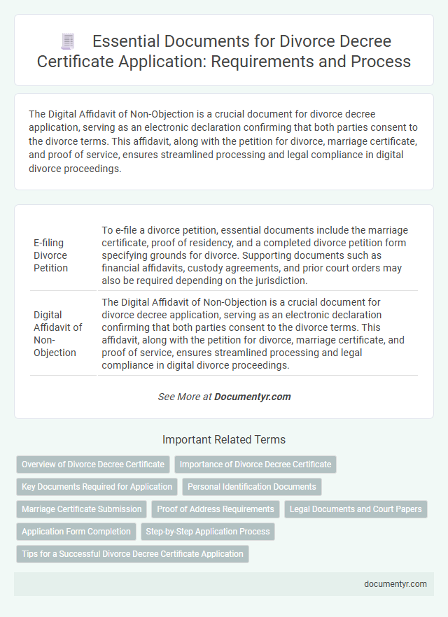 Essential Documents for Divorce Decree Certificate Application: Requirements and Process