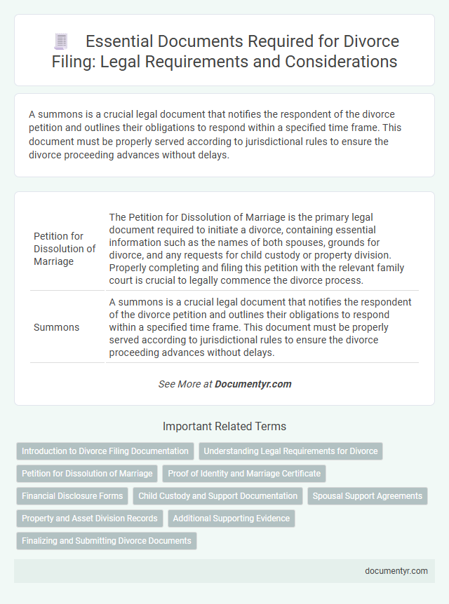 Essential Documents Required for Divorce Filing: Legal Requirements and Considerations