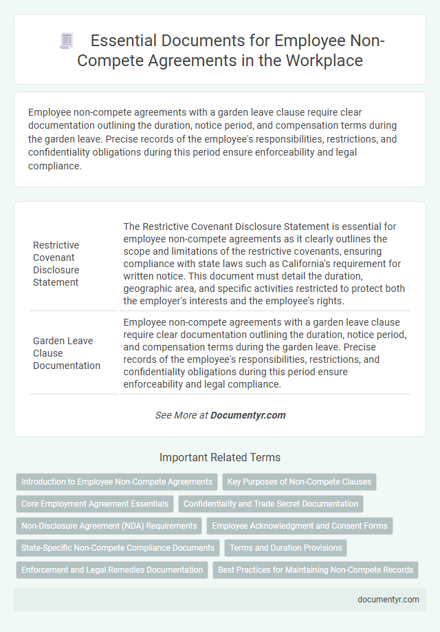 Essential Documents for Employee Non-Compete Agreements in the Workplace