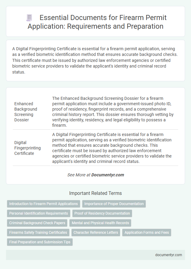 Essential Documents for Firearm Permit Application: Requirements and Preparation