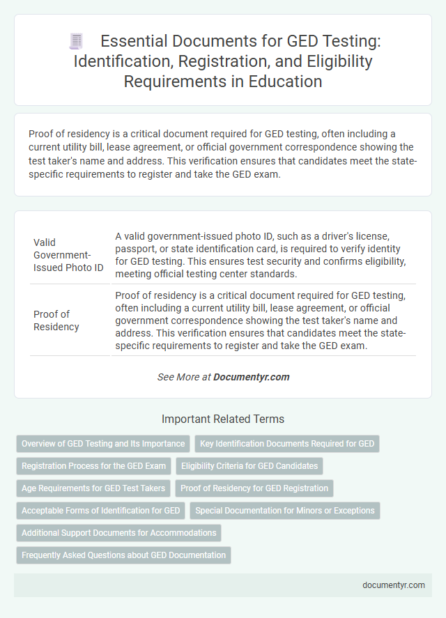 Essential Documents for GED Testing: Identification, Registration, and Eligibility Requirements in Education