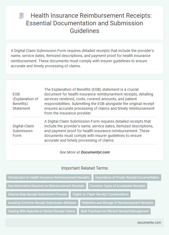 Health Insurance Reimbursement Receipts: Essential Documentation and Submission Guidelines