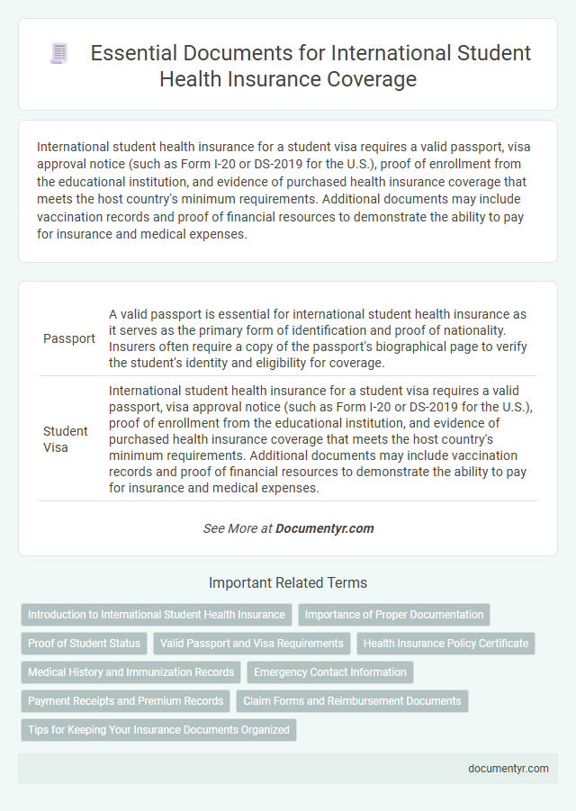 Essential Documents for International Student Health Insurance Coverage