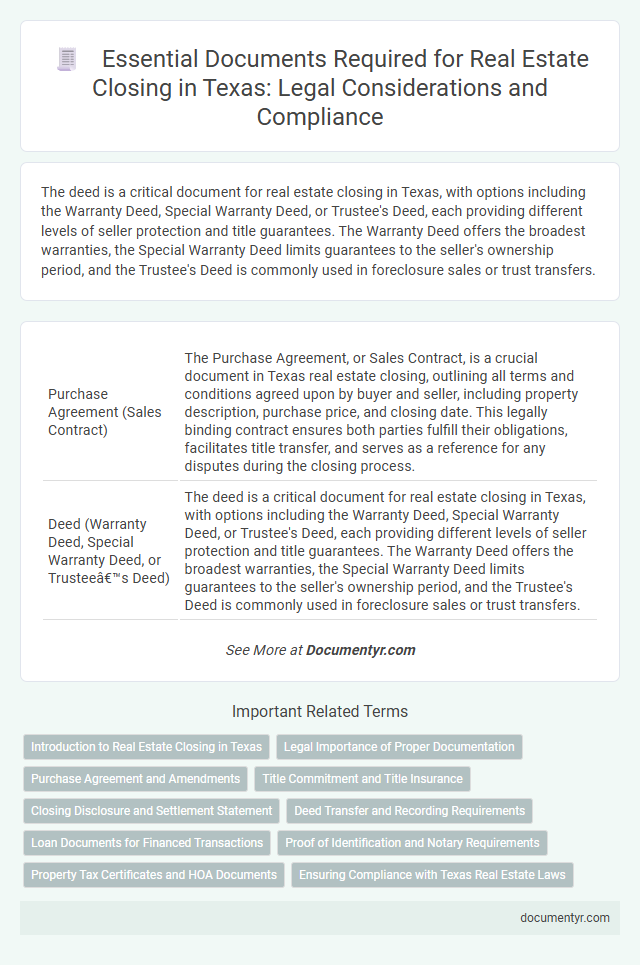 Essential Documents Required for Real Estate Closing in Texas: Legal Considerations and Compliance