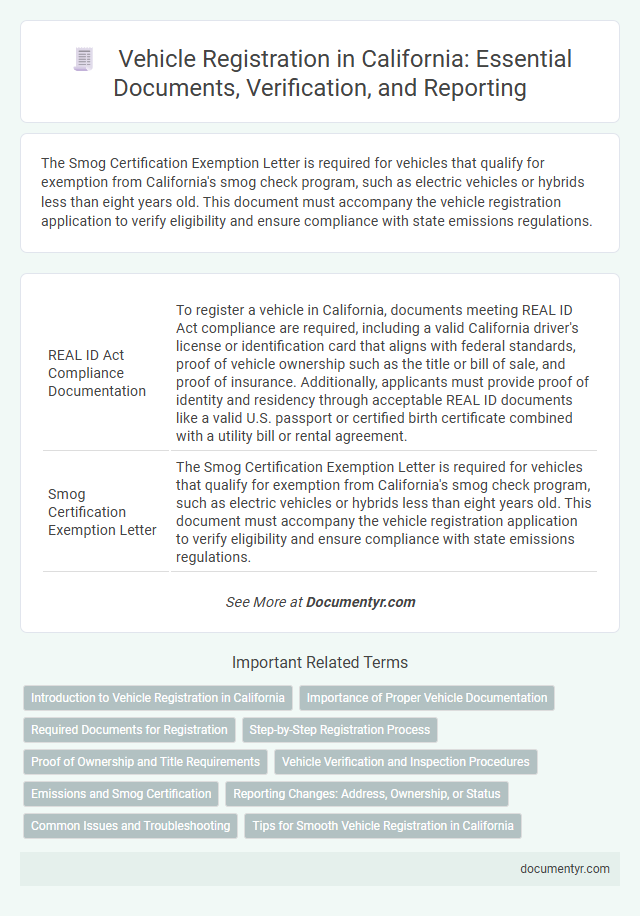 Vehicle Registration in California: Essential Documents, Verification, and Reporting