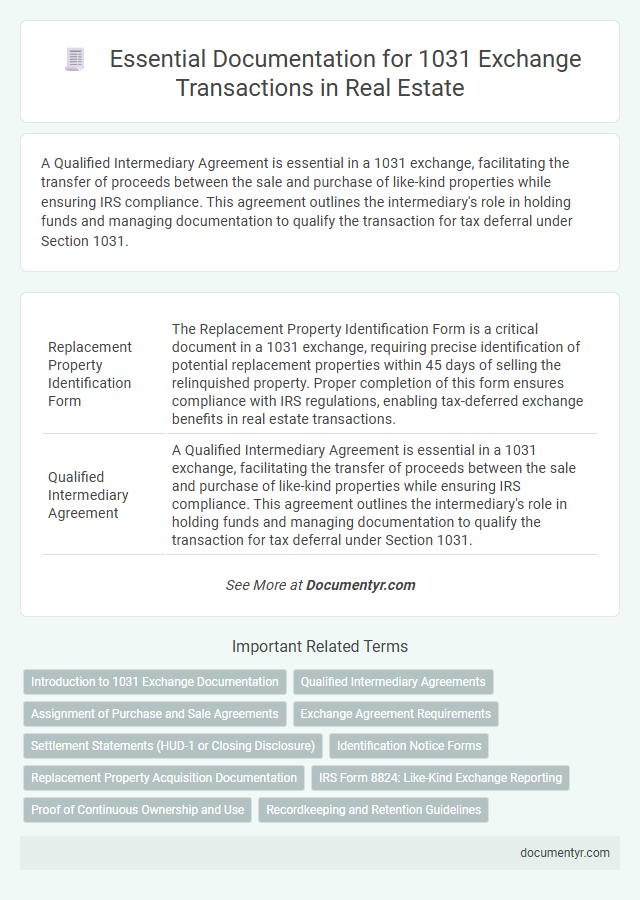 Essential Documentation for 1031 Exchange Transactions in Real Estate