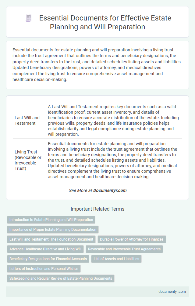 Essential Documents for Effective Estate Planning and Will Preparation