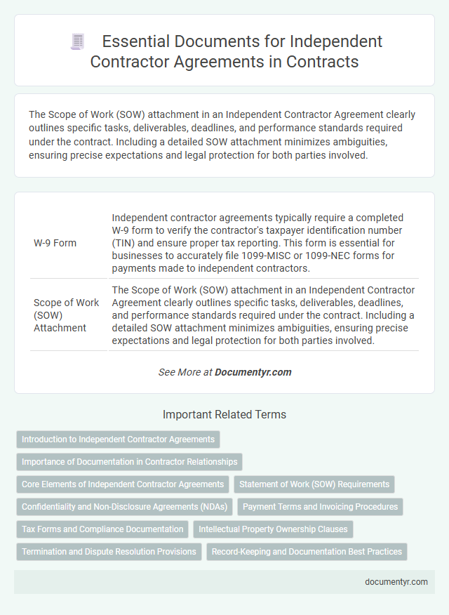 Essential Documents for Independent Contractor Agreements in Contracts