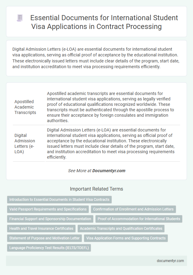 Essential Documents for International Student Visa Applications in Contract Processing