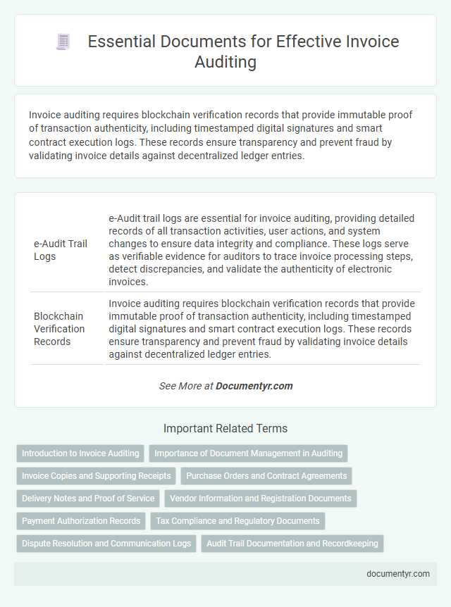 Essential Documents for Effective Invoice Auditing