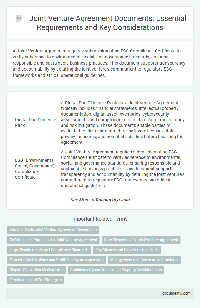 Joint Venture Agreement Documents: Essential Requirements and Key Considerations
