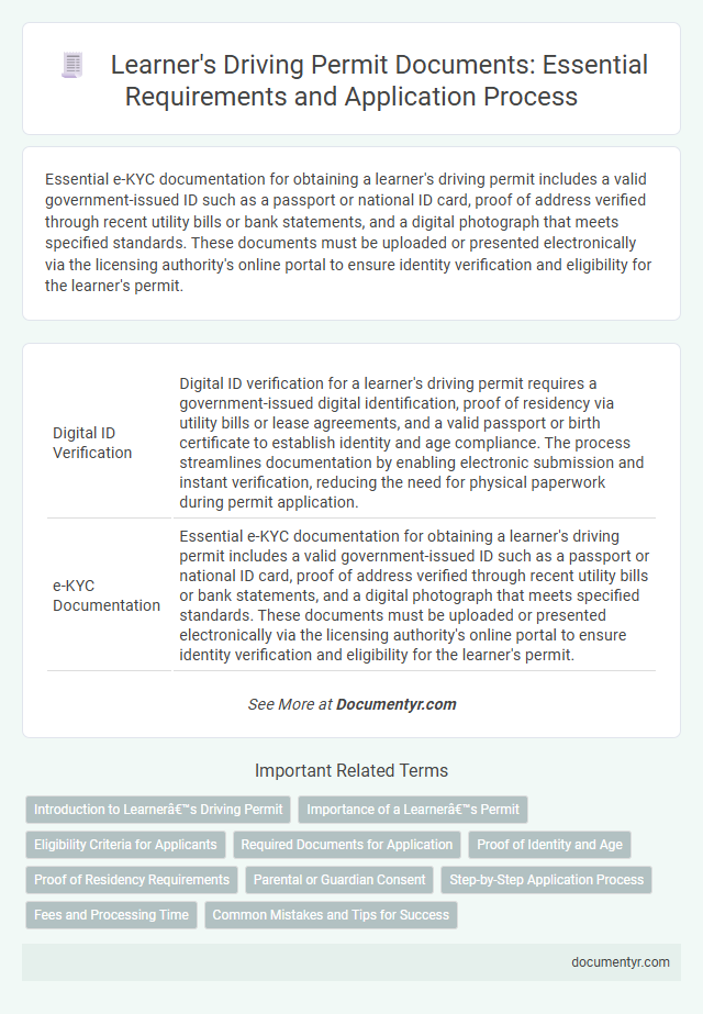 Learner's Driving Permit Documents: Essential Requirements and Application Process