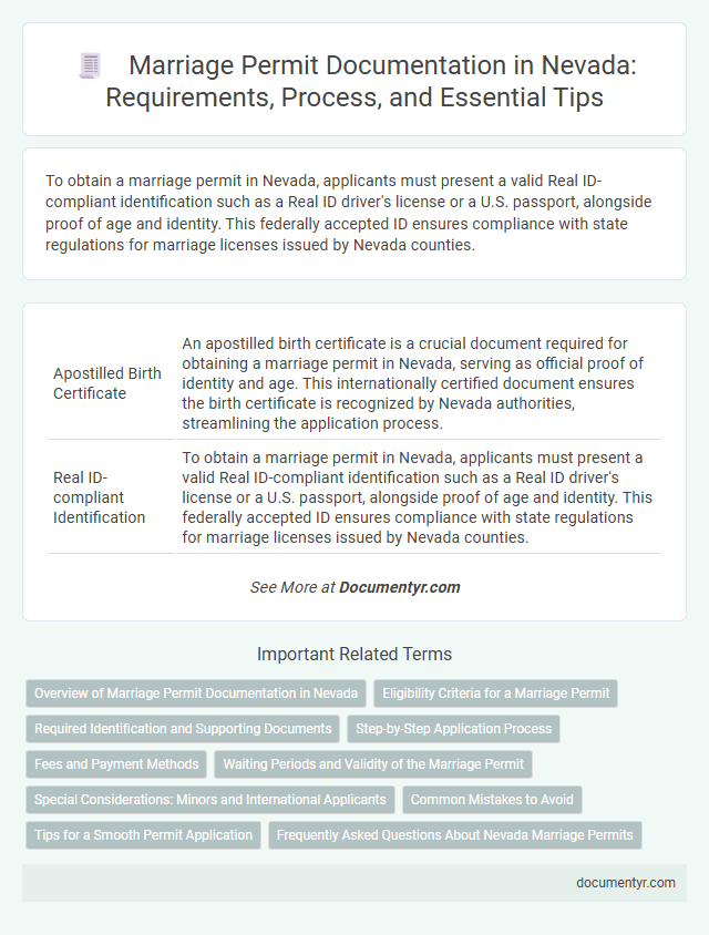 Marriage Permit Documentation in Nevada: Requirements, Process, and Essential Tips