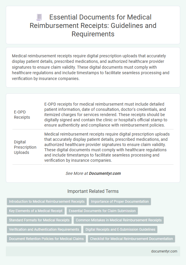 Essential Documents for Medical Reimbursement Receipts: Guidelines and Requirements