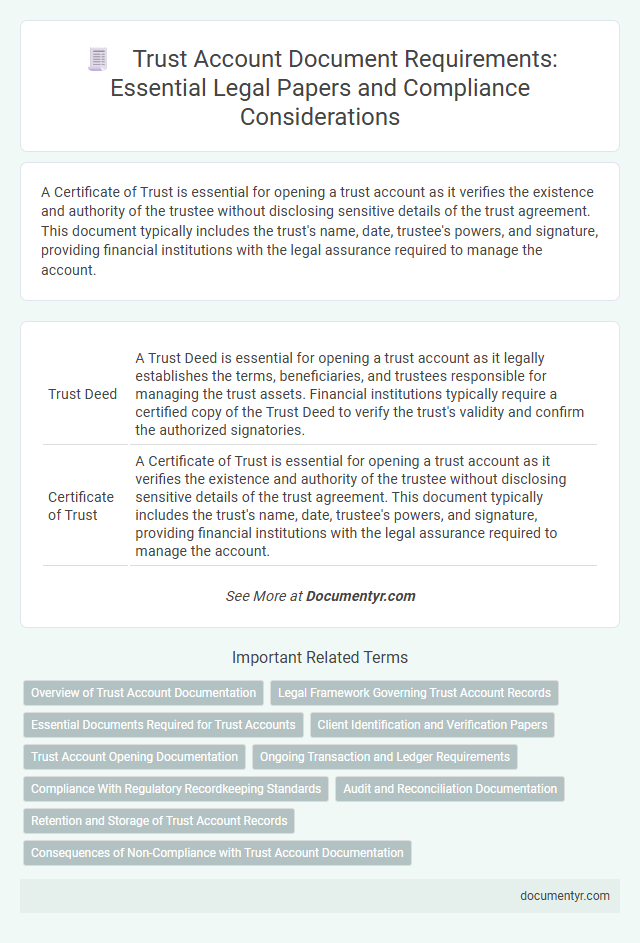 Trust Account Document Requirements: Essential Legal Papers and Compliance Considerations