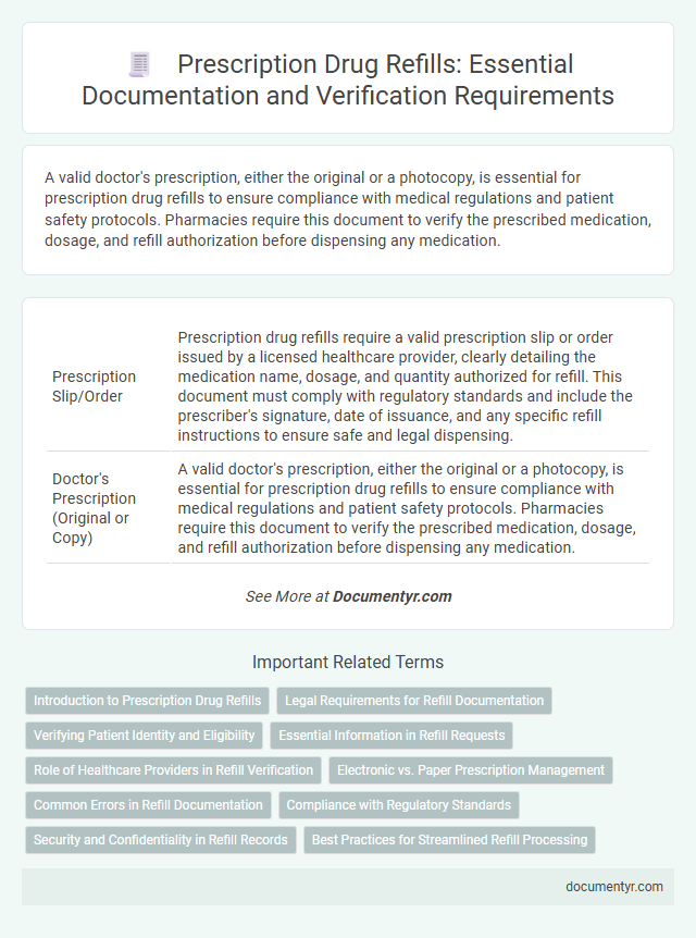 Prescription Drug Refills: Essential Documentation and Verification Requirements