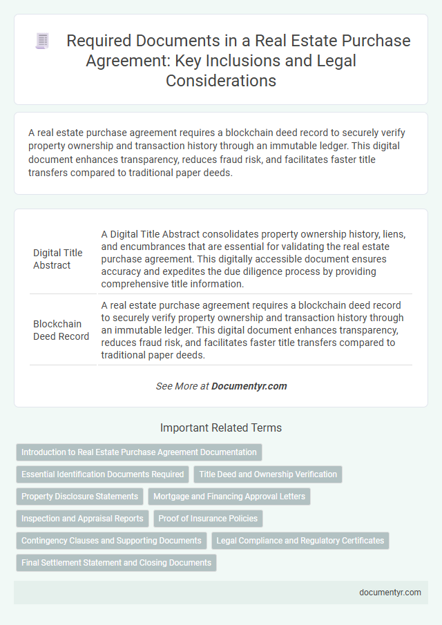 Required Documents in a Real Estate Purchase Agreement: Key Inclusions and Legal Considerations