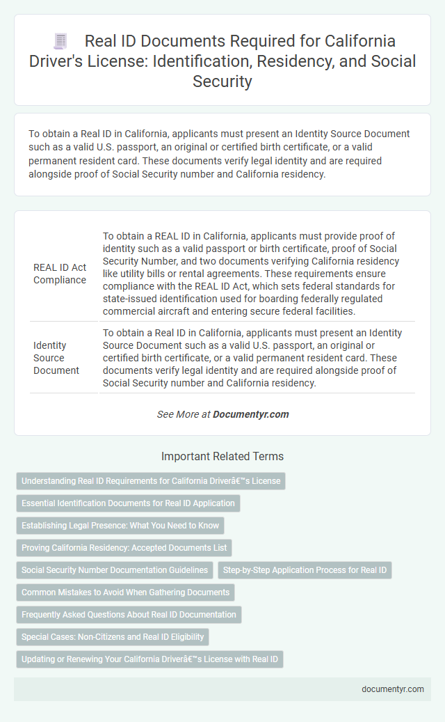 Real ID Documents Required for California Driver's License: Identification, Residency, and Social Security