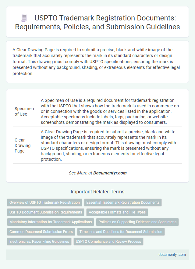 USPTO Trademark Registration Documents: Requirements, Policies, and Submission Guidelines