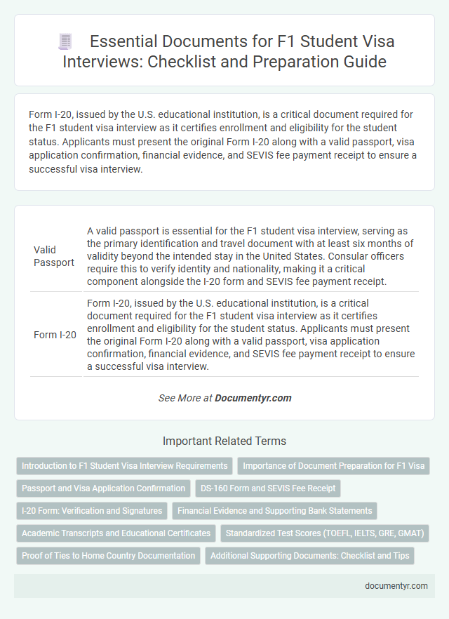 Essential Documents for F1 Student Visa Interviews: Checklist and Preparation Guide