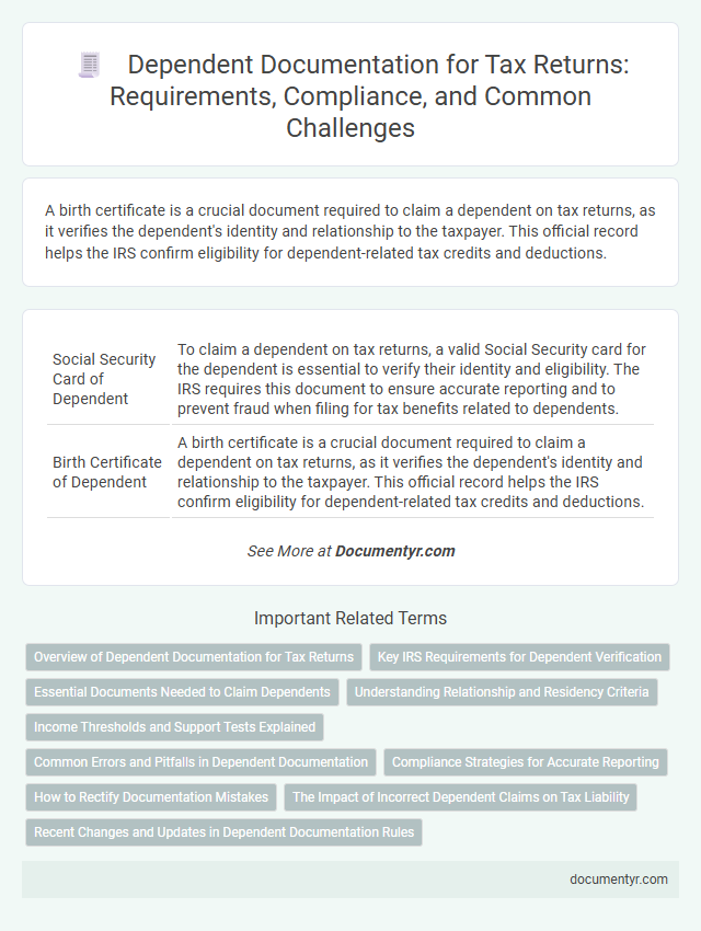 Dependent Documentation for Tax Returns: Requirements, Compliance, and Common Challenges