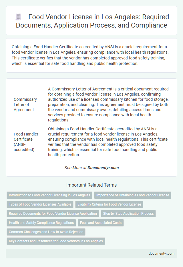 Food Vendor License in Los Angeles: Required Documents, Application Process, and Compliance