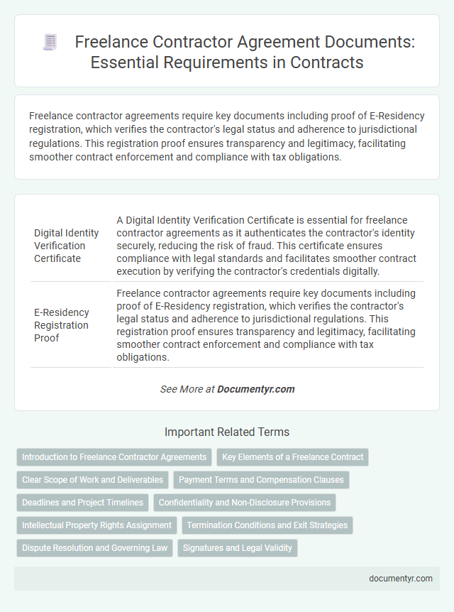 Freelance Contractor Agreement Documents: Essential Requirements in Contracts