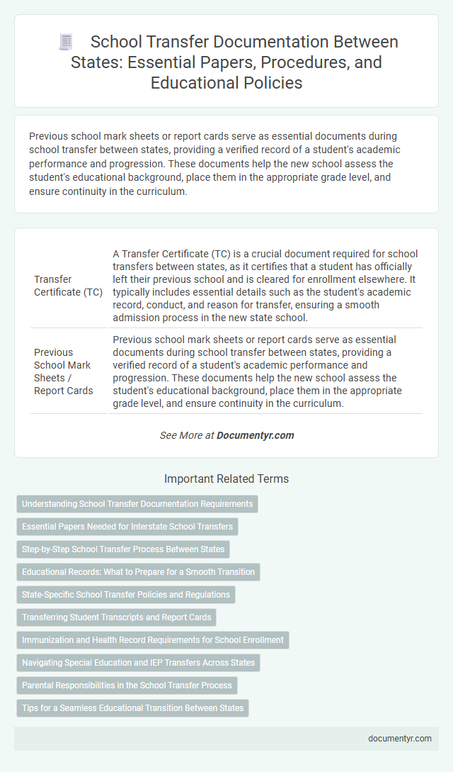 School Transfer Documentation Between States: Essential Papers, Procedures, and Educational Policies