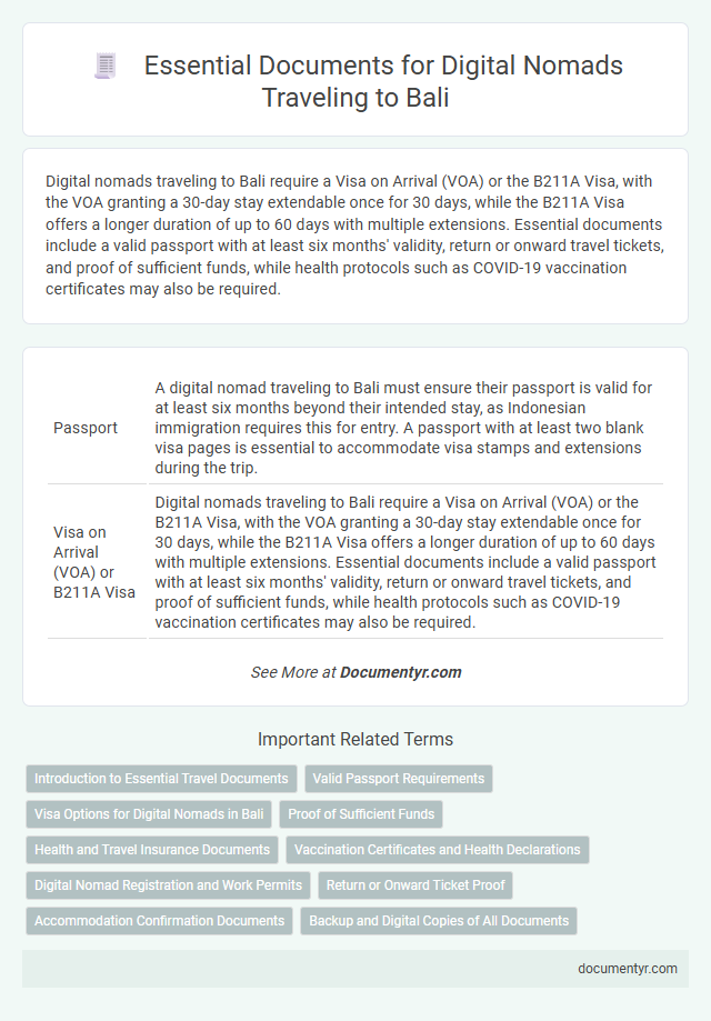 Essential Documents for Digital Nomads Traveling to Bali