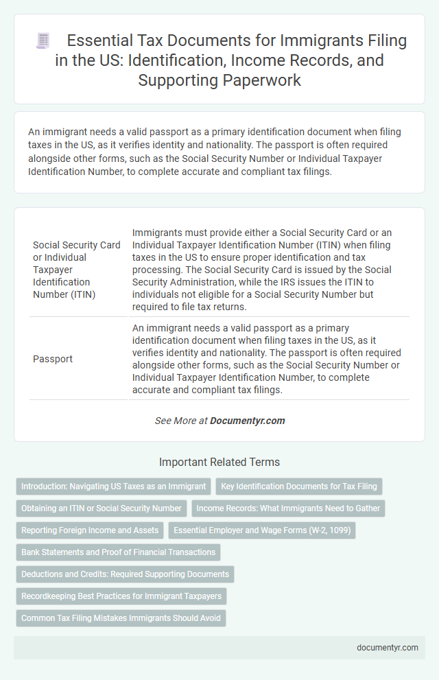 Essential Tax Documents for Immigrants Filing in the US: Identification, Income Records, and Supporting Paperwork