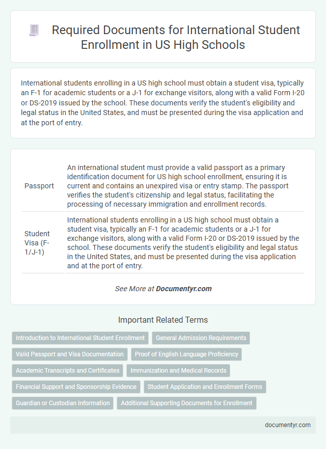 Required Documents for International Student Enrollment in US High Schools