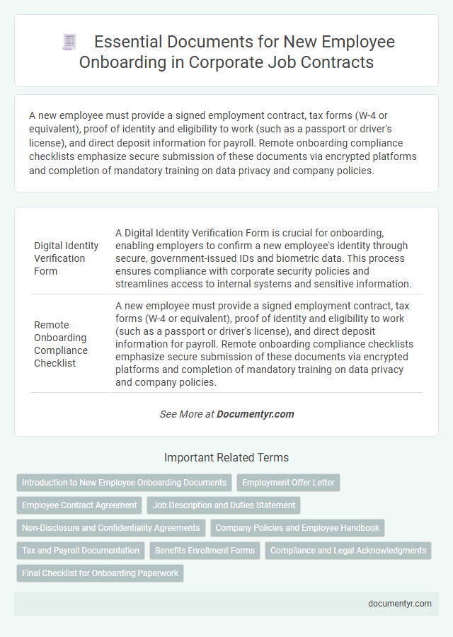 Essential Documents for New Employee Onboarding in Corporate Job Contracts