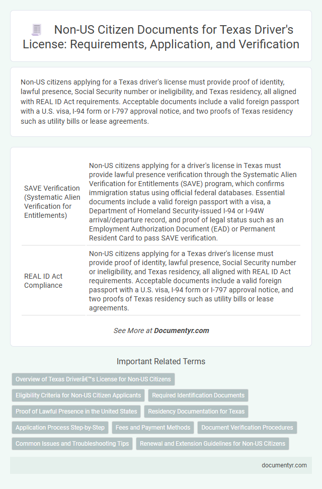 Non-US Citizen Documents for Texas Driver's License: Requirements, Application, and Verification