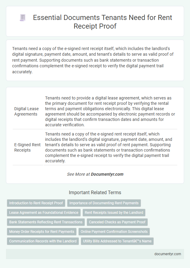 Essential Documents Tenants Need for Rent Receipt Proof