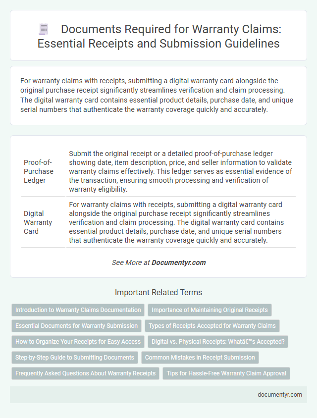 Documents Required for Warranty Claims: Essential Receipts and Submission Guidelines