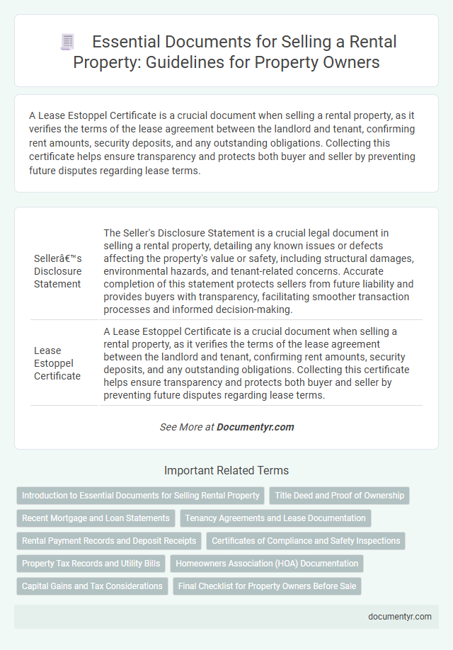 Essential Documents for Selling a Rental Property: Guidelines for Property Owners