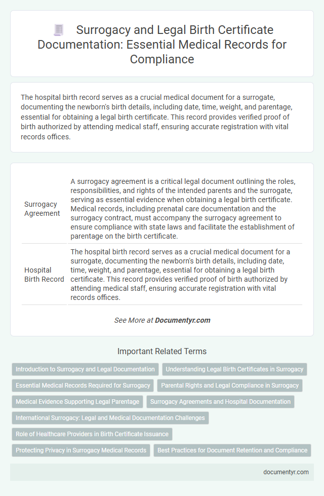 Surrogacy and Legal Birth Certificate Documentation: Essential Medical Records for Compliance