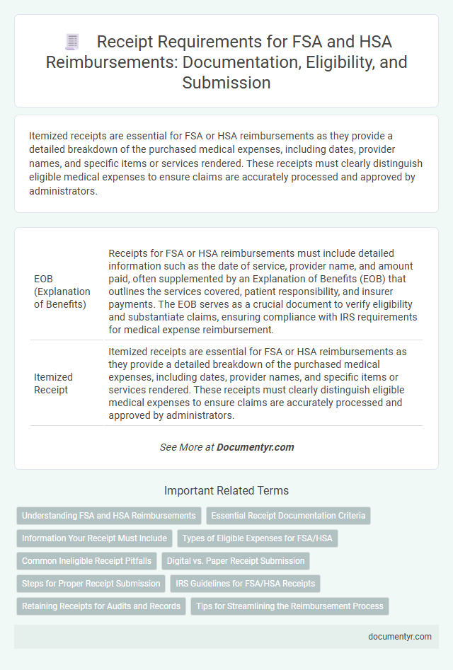 Receipt Requirements for FSA and HSA Reimbursements: Documentation, Eligibility, and Submission