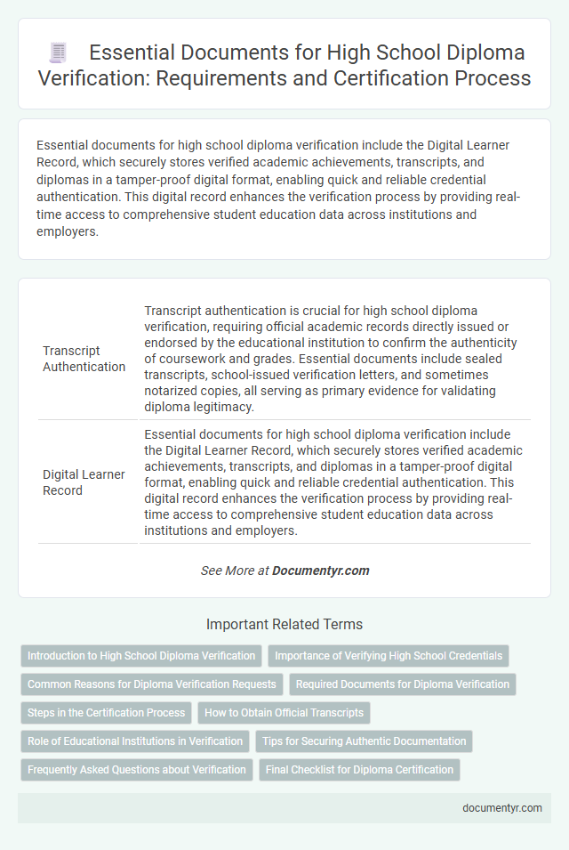 Essential Documents for High School Diploma Verification: Requirements and Certification Process
